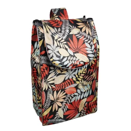 QICBYING Bolsa De Repuesto De Carrito - Bolsas Impermeables Plegables De Tela Oxford De 34L, Bolsa De Repuesto De Carrito De Compras con Bolsillos Laterales, para Supermercados