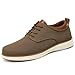 VILOCY Men's Wide Casual Dress Oxfords Business Shoes Fashion Sneakers Mesh Breathable Comfortable Walking Shoes Brown,EU45.5