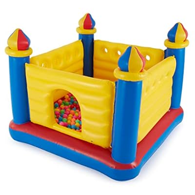 Buntes Jump-O-Lene Hüpfhaus für 2 Kinder – Sicheres aufblasbares Schloss für drinnen und draußen, Spaß für kleine Abenteurer! – Bild 6