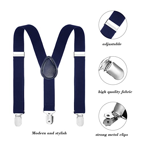 Image of Haysandy 6 Set Men Suspender and Bow Tie Set Bulk Pack Y Back Y Shape Adjustable Elastic Suspender for Adult Women