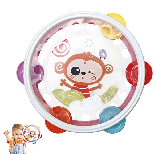 Tamborim Musical para Crianças | Instrumento Musical Educacional Infantil Ritmo Agitando Pequena Fer
