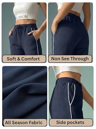 Image of BLINKIN Women's Ankle Length Relaxed Fit All Weather Soft Fabric Jogger | Track Pant for Woman (TRACK-339)