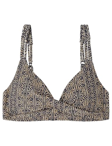 women'secret Top Bikini Triangular Cruzado Bra, Negro Estandar, 100C para Mujer