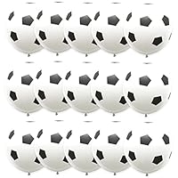 15 pcs Football Balloons,12 inch Black White Birthday Balloons for Sport Theme Party, World Cup Football Party Decorations