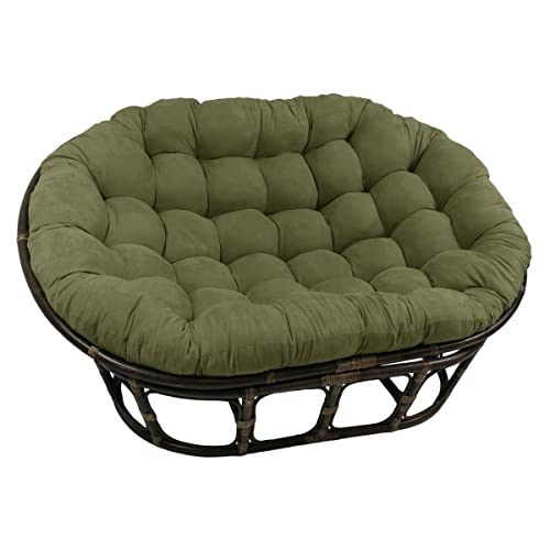 Blazing Needles Solid Microsuede Double Papasan Chair Cushion 48 x 6 x 65 Sage Green