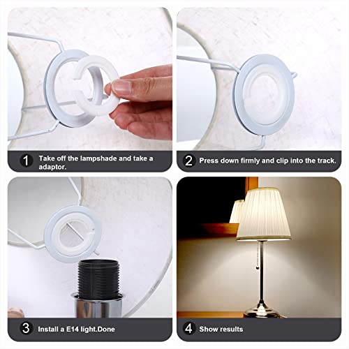 Lamp Shade Adapter Ring E27 To E14 Lamp Shades Adapter Reducer Washer E27 Screw Lamp Shade Converter Ring Plastic Lamp Shade Holder Light Socket Adapter Lamp Replacement Parts #TOP3