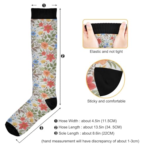 Image of JUNZAN Compression Socks Women Comfort Circulation Long Socks | Long Soccer Socks for Lady Sport Female Halloween Pumpkin Cat Witch Cute Esoteric Spooky