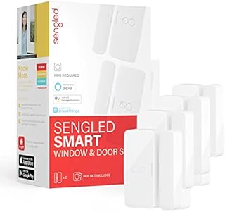 Sengled Smart Door Sensor, Zigbee Smart Sensor for Window and Door, Hub Required, Compatible with Alexa, Google Assistant and SmartThings, APP Control, 4 Pack