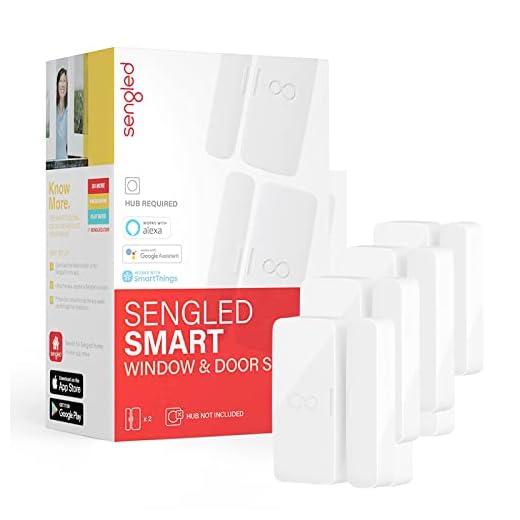 Sengled Smart Door Sensor, Zigbee Smart Sensor for Window and Door, Hub Required, Compatible with Alexa, Google Assistant and SmartThings, APP Control, 4 Pack