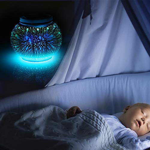 Leeofty Mudança de cor Luz Solar Lâmpada De Esfera De Vidro À Prova D 'Água para Jardim Quintal Dec