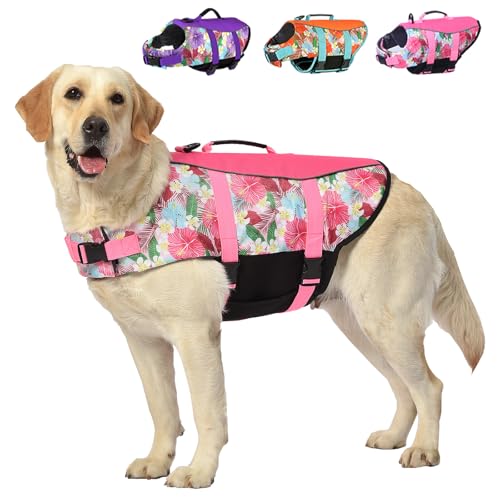 Dog Life Jacket Small, High Flotation Vest for Swimming Boating,