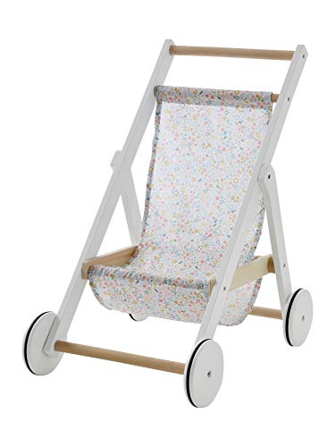 Vertbaudet Puppenwagen aus Holz, Weiß, Einheitsgröße