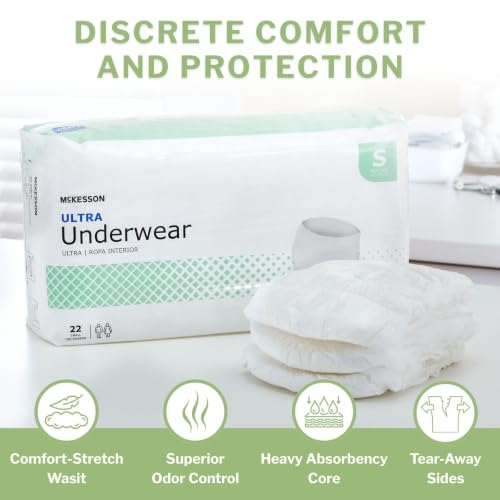 Image of McKesson Ultra Adult Incontinence Underwear, Heavy Absorbency, 36 in, 22 ct