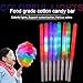 LED Cotton Candy Sticks, Reusable Cotton Candy Cones, Colorful LED Glow Sticks for All Type Cottons Candys Machine (4Pcs)
