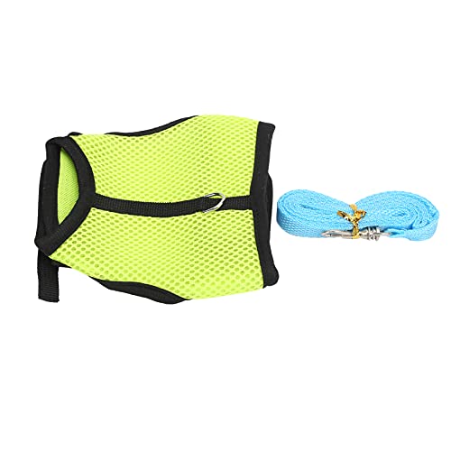 Harness Leash, Pet Mesh Traction Chest Back with for Leash, Small Animal Vest Harnesses Rabbit Guinea Pig SuppliesS Green Chin a S Iguana Ts (Fruit Green)