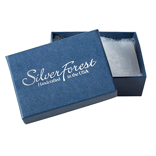 Silver Forest Purple Tear with Flower and Silver Filigree. NE-18212