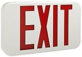 Morris Products 73012 LED Exit Sign, Standard Type, Red LED Color, White Housing