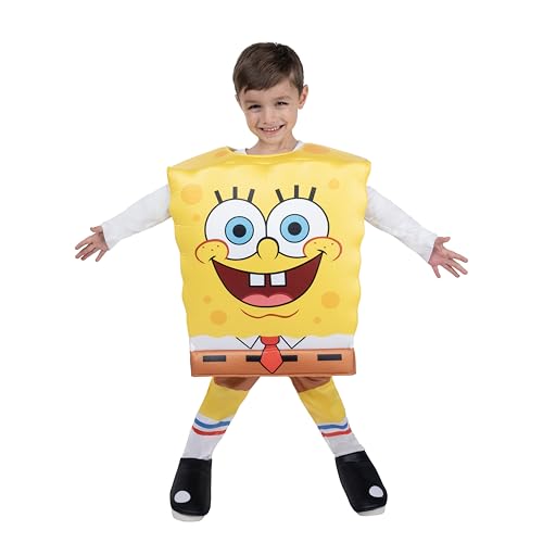 SpongeBob SquarePants Official Toddler Halloween Costume - Premium Quality Foam Backed Top plus Pants with Boot Tops (3T-4T)