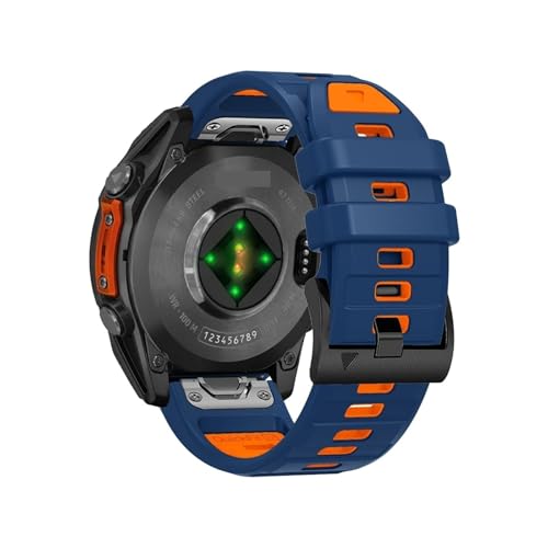 22mm 26mm QuickFit 2FVJQxgɓKGarmin Fenix E8 47mm 51mm 7X 6X/Epix Pro/Enduro 3(Dark Blue Orange,QuickFit 26mm)