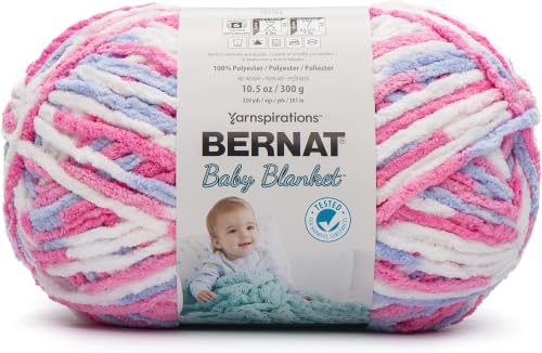 Image of Bernat Baby Blanket BB Pink /Blue Ombre Yarn - 5 Pack of 10.5oz /300g - Polyester - #6 Super Bulky - 220 Yards - Knitting /Crochet
