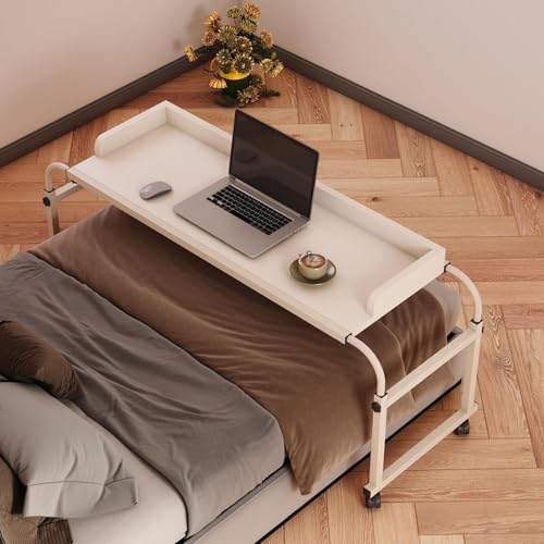 Table de lit roulante pour petit-déjeuner au lit et télétravail sur matelas King Size