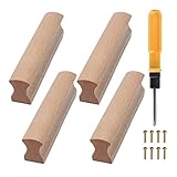 ✅【Mango de Madera Maciza】Las perillas de los cajones están hechas de un excelente material de madera natural.El material es duro, la superficie tiene una textura de madera única, la superficie se limpia con aceite de cera de madera natural, sin rebabas y no daña las manos, lo cual es fuerte y duradero.