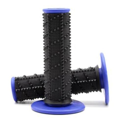 Wai Danie 7/8 22mm Poignées universelles Powersports Poignées de Moto Pro Dirt Pit Bike Grips Compatible avec Yamaha PW80 Honda Kawasaki BMW Suzuki ATV Pocket Bikes Mini Quads Bleu