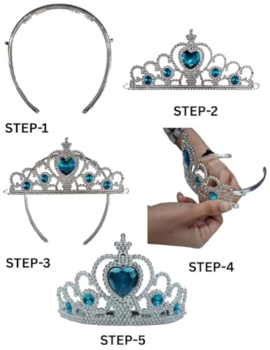 Image of BookMyCostume Plastic Buy Complete Accessory Set- Snow Queen Fairy Tale Kids Fancy Dress Accessory Kids,Blue