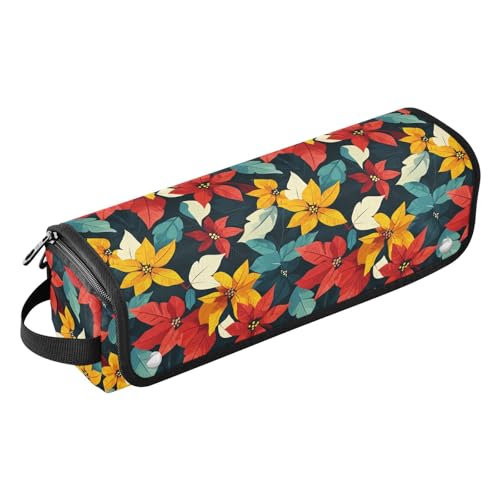 Bolsa de viaje resistente al calor para herramientas de cabello Leaf Marble, con tapete aislante para planchas, rizadores y accesorios de cuidado capilar, organizador portátil miniatura 1