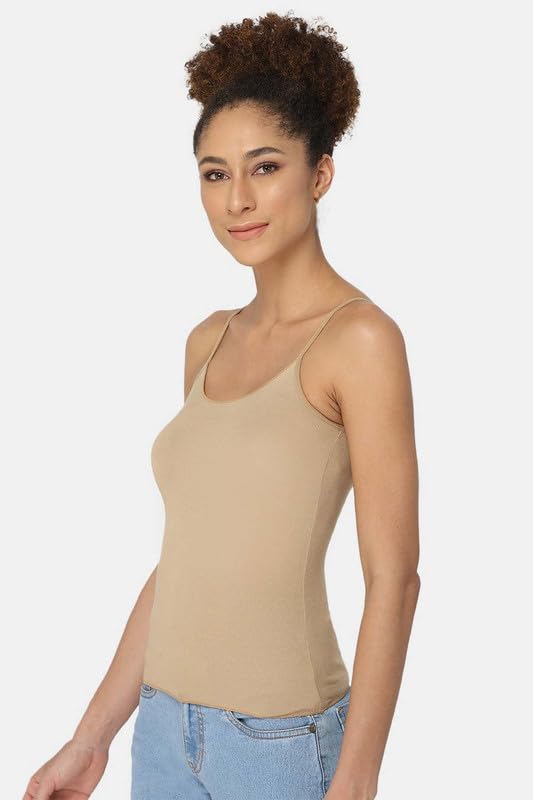 Image of Intimacy Cotton Camisole for Women with Adjustable Spaghetti Straps Comfortable Everyday Wear Camisole Slip for Women