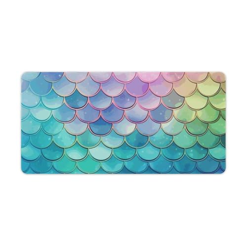 Tapis de souris de jeu grande taille sirène dégradé imperméable