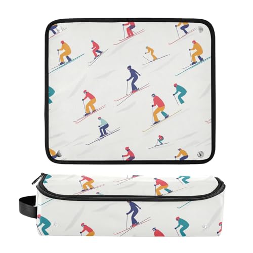 Bolso de viaje resistente al calor y alfombrilla para herramientas de cabello miniatura 3
