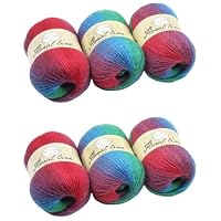 Amazon | Eeeza 毛糸 カシミヤ 段染 1玉100g(約400m) ふわふわ編み糸