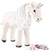 Produktbild Götz 3402631 Achat Einhorn Puppe zum Kämmen - Kämmpferd - Stockmaß von ca. 37 cm und Einer Höhe von ca. 52 cm - biegsam, frisierbar mit Lockenwicklern