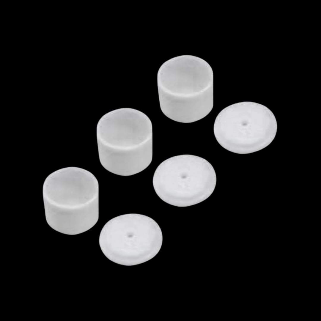 100PCS Differential Thermal Sample Dishes Crucibles, Lab DTA Crucibles, Aluminum/Alumina Ceramic/DSC/Thermal Analysis/Thermogravimetric Crucible (100, 8 * 2.1mm, Type-Diameter*Height)