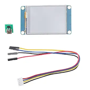 Ferwooh Nextion Basic Display 2.4'' NX2432T024 2.4inch TFT Resistive Touch Screen Panel 320X240 UART HMI Intelligent LCD Display Module for Arduino Raspberry Pi ESP8266