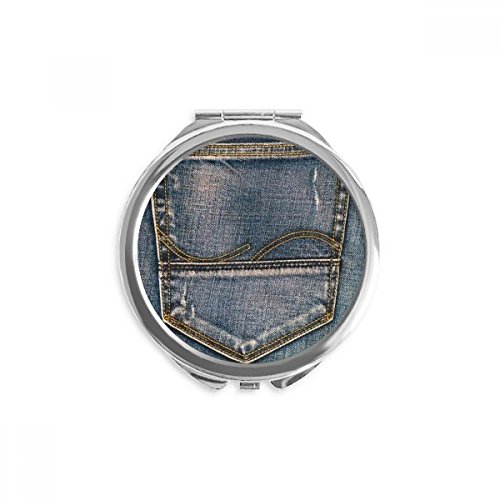 Miroir de poche à la main portable DIYthinker avec doublure miroir textile