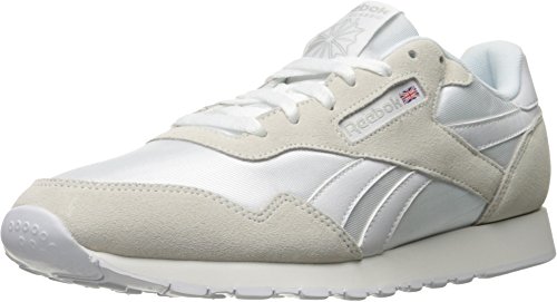 Reebok mens Royal Nylon Walking Shoe, White/White/Steel, 13 US