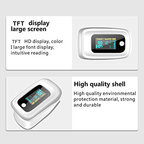 Fingertip_Pulse_Oximeter, Fingertip Blood Oxygen Saturation Monitor(Sp_O2) PR_PI Heart-Rate Monitor, Portable Digital Reading LED Screen Display