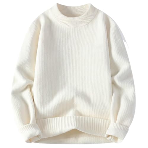 Men's Sweater Fall Winter Thickened Pullover Casual Loose Fit Knit Top for Men2
