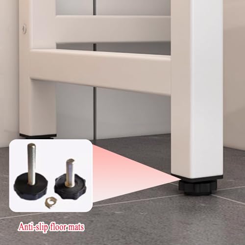 Armadietto portaoggetti sopra il WC, scaffale salvaspazio in metallo a 2 livelli, unità organizer da bagno, supporto da pavimento per bagno, bagno, lavanderia