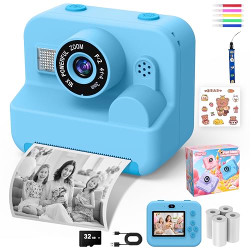 CONMRO Appareil Photo Enfant - 1080P Selfie Appareil Photo Instantané Écran 2,4 Pouces, avec...