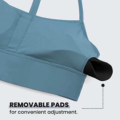 Image of CRZ YOGA Butterluxe Y Back U Neck Sports Bra | Light Support, Removable Pads, Yoga, Extremely Soft, Longline, for Women