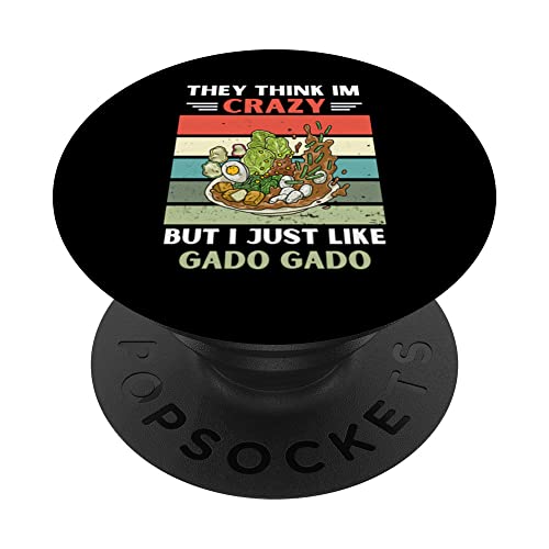 Vintage They Think Im Crazy But I Just Like Gado Lover PopSockets PopGrip Intercambiable