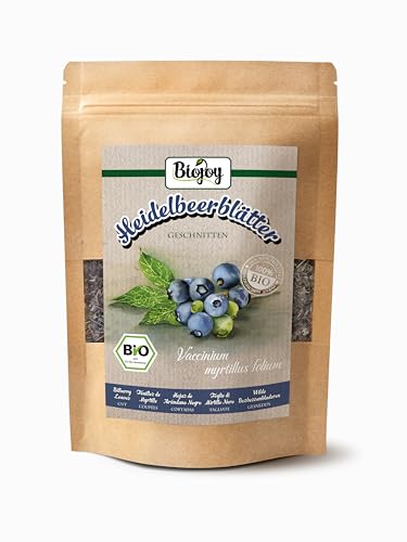 Biojoy Té de Hojas de Arándano Orgánicas (100 g), Hojas de Arándano, secas y cortadas (Vaccinium myrtillus folium)