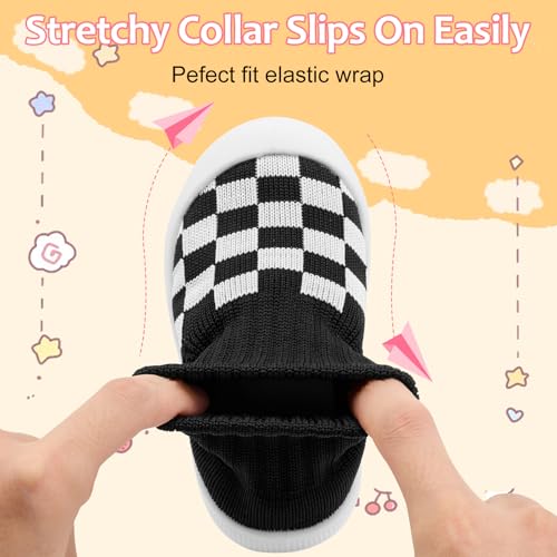 VIFUUR Baby Shoes Girls Boys Toddler Sneakers Non-Slip First Walkers Shoes for Babies Hight Top Black Board Size 6-12 Months Infant