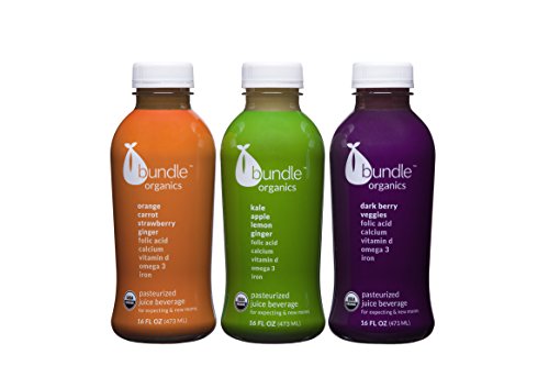 Bundle Organics Juices for Pregnant and New Moms Variety Pack, 3 Count