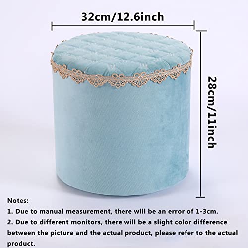 Pouf rond en tissu kaki : la solution de confort pour petits espaces - 3