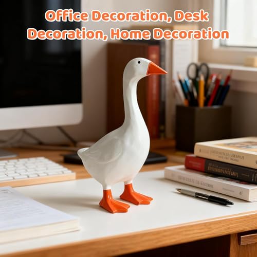 Estatua decorativa de ganso magnético para hogar y oficina miniatura 6