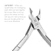 GERMANIKURE Professional Cuticle Nipper in Leather Case, Double Sharpened, Single Spring, Ethically Made in Solingen Germany